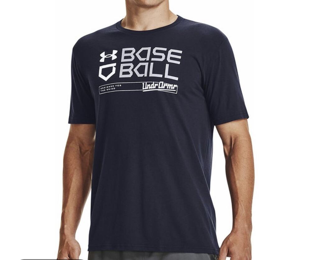 Under Armour Baseball Loose Fit Midnight Navy Athletic Casual T-shirt Mens XL